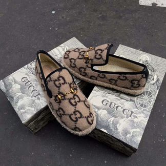 Зимние мокасины Gucci