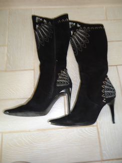 Сапоги демисезонные (замшевые)