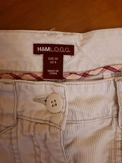 Джинсовая юбка 46-48, белая, летняя H&M