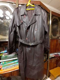 Кожанное пальто