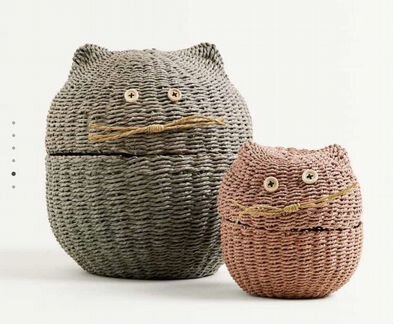 Zara home корзина кошка детская
