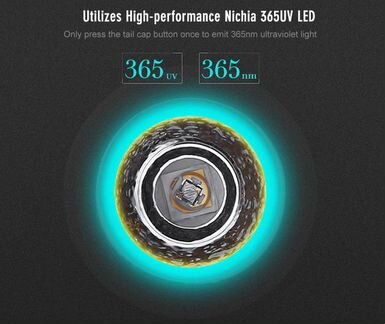 Фонарь Convoy S2+ UV 365nm Nichia новый ультрафиол