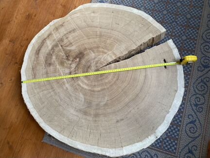 Огромный Слэб дубовый спил 82 см