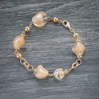 Нежный браслет из агатов