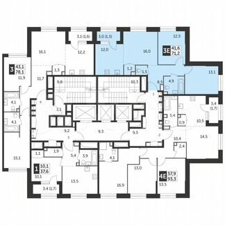3-к квартира, 71.2 м², 18/29 эт.