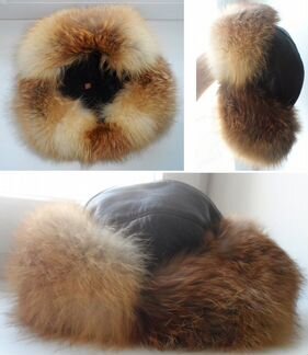 Шапка ушанка 57 58 р. натуральная кожа и мех новая