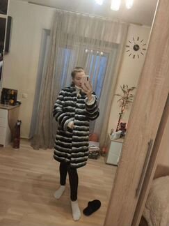 Шуба под шиншиллу экомех искусственная женская