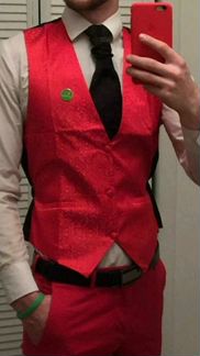 Жилет галстук платок