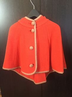 Пальто 85 шерсти с дополнительной накидкой/пончо