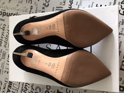 Замшевые чёрные туфли Casadei (оригинал) Blade