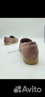 Мокасины лоро пиана розовые