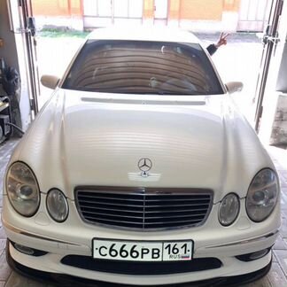 W211 amg e55 губа на передний бампер
