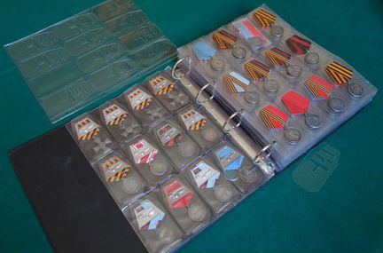 Листы в альбом, для коллекции медалей