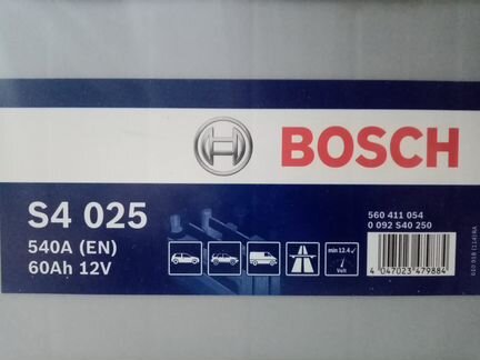 Аккумулятор bosch Silver 60 А/ч прямая L+ EN 540A