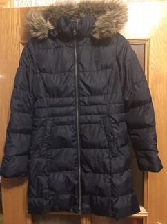 Пальто пуховик 164 девочке Tommy Hilfiger синее