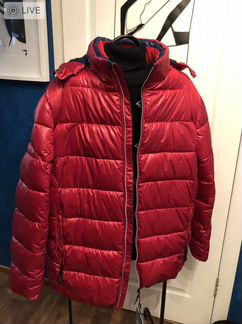 Куртка пуховик ярко Красная 58/60 Франция