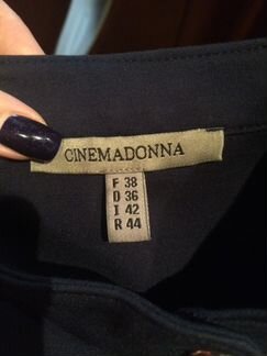 Платье темно-синее с золотыми пугов. Cinema Donna