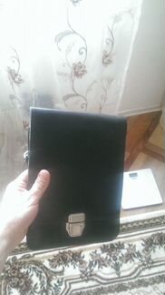 Сумка планшет натуральная кожа полиция