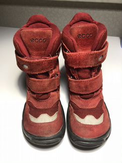 Красные замшевые детские сапоги ecco