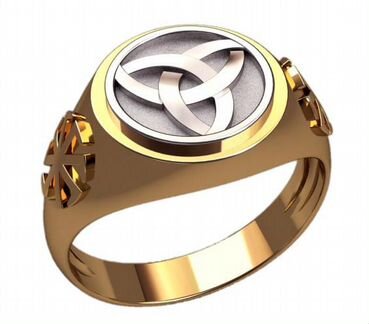 Мужское кольцо, печатка, перстень. Золото. Новое