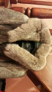 Шуба из нутрии с песцом