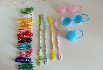 Ремешок- лента на коляску, прищепка для соски