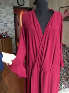 Платье бордо большого размера 56 58