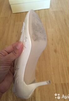 Туфли свадебные кожаные