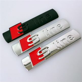 Шильдик на крыло ауди S-line (металл)