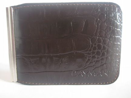 Зажим для купюр нат. кожа