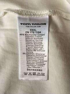 Свитшот Tom Tailor новый белый р. 54 (xxxl)