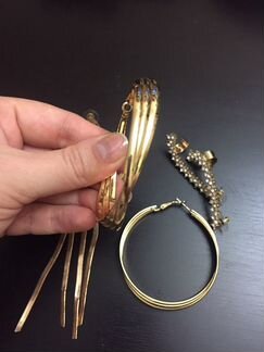 Набор Серег бижутерия под золото