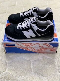 Кроссовки New Balance 574 замшевые черные