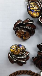 Комплект бусы и клипсы