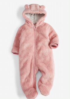 Флисовый комбинезон с мишкой next розовый 6-9 мес