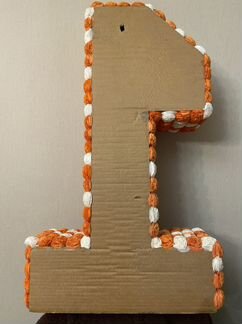 Объемная цифра 1 на годик