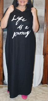 Потрясающ.платье в пол с капюшоном.р.46-50.Турция