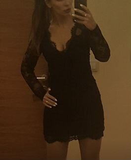 Платье чёрное кружевное H&M