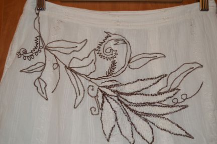 Белая юбка на лето хлопок марлевка Marks Spencer