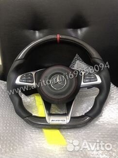 Карбоновые Руль AMG red для Mercedes-benz