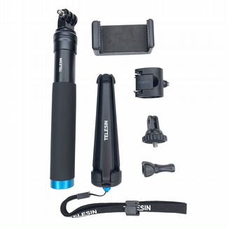 Телескопический монопод telesin 20-90 см