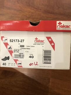 Новые Демисезонные кожаные туфли Rieker