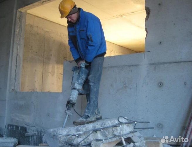 Демонтаж бетонных конструкций гидроклином