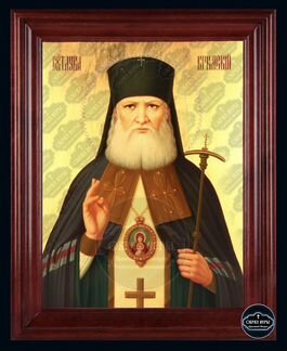 Рукописная икона в киоте. Лука Крымский