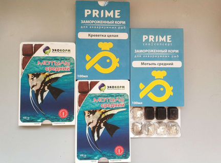 Замороженный корм для аквариумных рыб