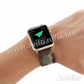 Ремешок джинсовый для Apple Watch 38/40 мм, хаки
