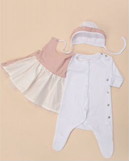 Косплект на выписку (платье+чепчик)