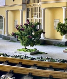 Диорама, деревья, кусты для макета