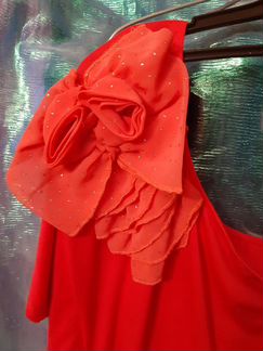 Блузка, размер 44,цвет алый