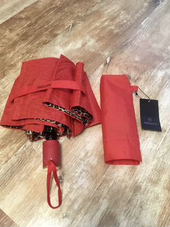 Зонт Madeleine красный - леопард автомат